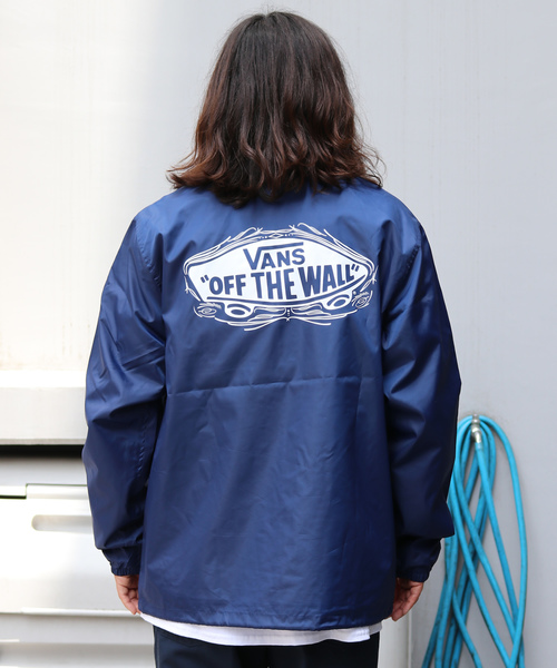 VANS　バンズ　ヴァンズ　ノーカラーコーチジャケット　ブラック VANS バンズ ヴァンズ ノーカラーコーチジャケット ブラック