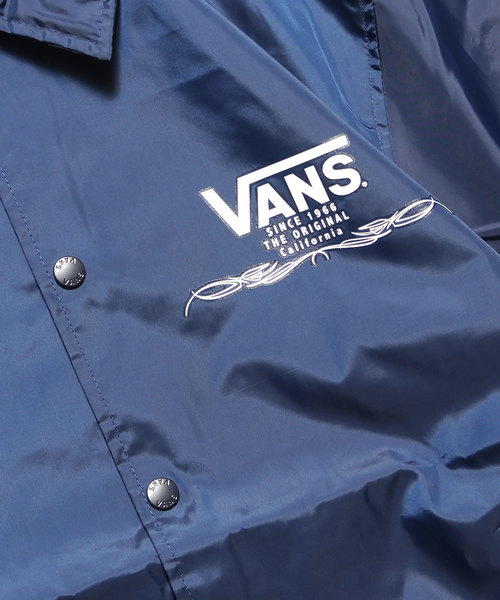 90s バンズ VANS ナイロン コーチジャケット プリント ネイビー L VANSバンズ ナイロン コーチジャケット 紺 L - Sixpacjoe Web Shop