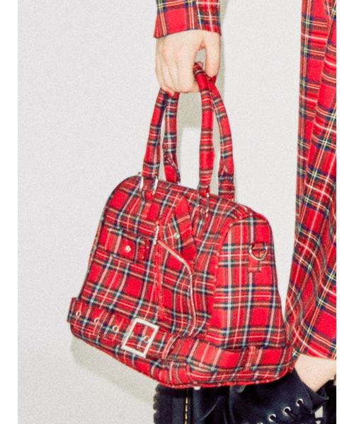 jouetie(ジュエティ)の「ライダースボストン(ハンドバッグ・レディース・ブラック/レッド/ブルー・FREE)」の3枚目の写真