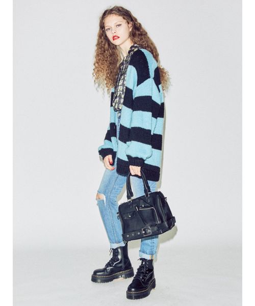 jouetie(ジュエティ)の「ライダースボストン(ハンドバッグ・レディース・ブラック/レッド/ブルー・FREE)」の6枚目の写真