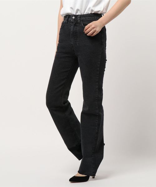 fifth（フィフス）の「【Korea Select】 カットオフセミフレアブラックデニム/Horn（デニムパンツ・レディース・ブラック・SMALL/MEDIUM/LARGE）」の12枚目の写真
