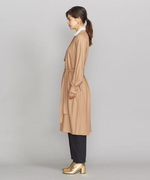 BEAUTY&YOUTH UNITED ARROWS(ビューティーアンドユースユナイテッドアローズ)の「BY ウールジャージーロングシャツコートо(その他アウター・レディース・ベージュ/ネイビー・FREE)」の5枚目の写真