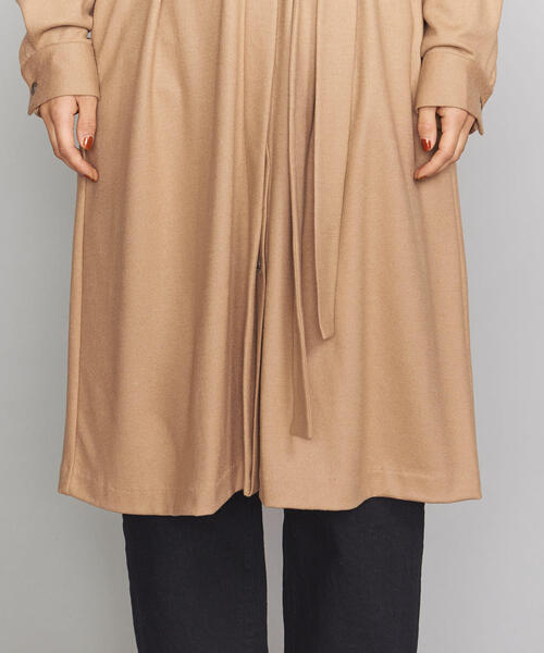 BEAUTY&YOUTH UNITED ARROWS(ビューティーアンドユースユナイテッドアローズ)の「BY ウールジャージーロングシャツコートо(その他アウター・レディース・ベージュ/ネイビー・FREE)」の6枚目の写真