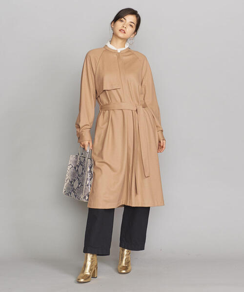 BEAUTY&YOUTH UNITED ARROWS(ビューティーアンドユースユナイテッドアローズ)の「BY ウールジャージーロングシャツコートо(その他アウター・レディース・ベージュ/ネイビー・FREE)」の22枚目の写真