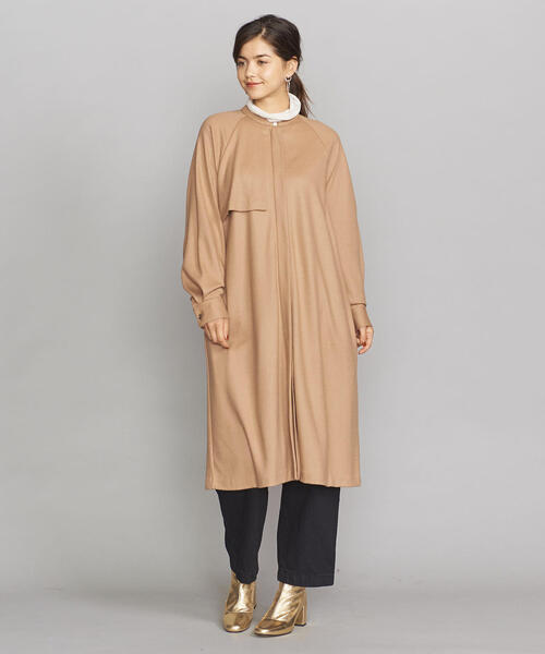 BEAUTY&YOUTH UNITED ARROWS(ビューティーアンドユースユナイテッドアローズ)の「BY ウールジャージーロングシャツコートо(その他アウター・レディース・ベージュ/ネイビー・FREE)」の21枚目の写真
