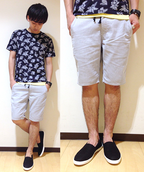 CIAOPANIC TYPY(チャオパニックティピー)の「コードレーンリブショーツ(その他パンツ・メンズ・ネイビー/ホワイト・LARGE/SMALL/MEDIUM)」の2枚目の写真