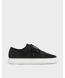 CHARLES & KEITH | ニットレースアップ スニーカー / Knitted Lace-Up Sneakers(スニーカー)