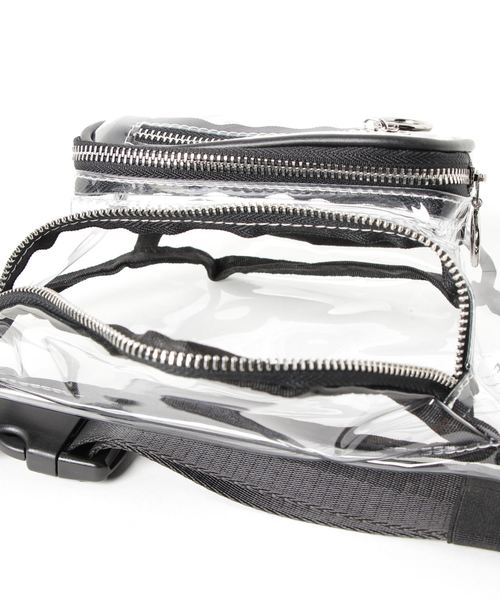 WEGO(ウィゴー)の「WEGO/リングジップクリアウエストバッグ(ボディバッグ/ウエストポーチ・レディース・ホワイト系その他/ブラック/その他1・FREE)」の15枚目の写真