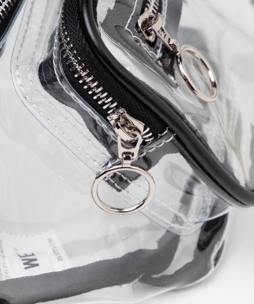 WEGO(ウィゴー)の「WEGO/リングジップクリアウエストバッグ(ボディバッグ/ウエストポーチ・レディース・ホワイト系その他/ブラック/その他1・FREE)」の6枚目の写真