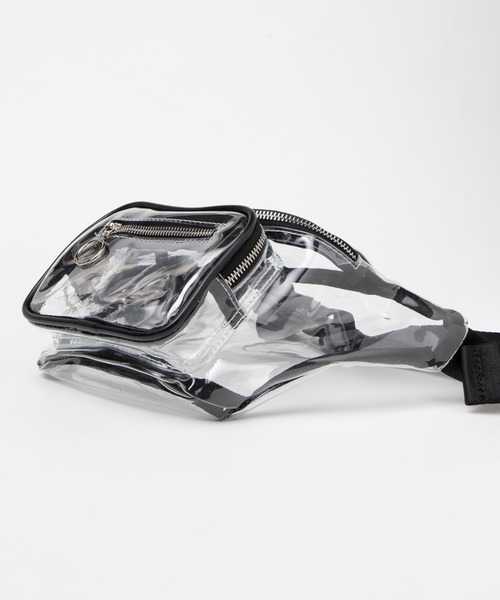 WEGO(ウィゴー)の「WEGO/リングジップクリアウエストバッグ(ボディバッグ/ウエストポーチ・レディース・ホワイト系その他/ブラック/その他1・FREE)」の9枚目の写真