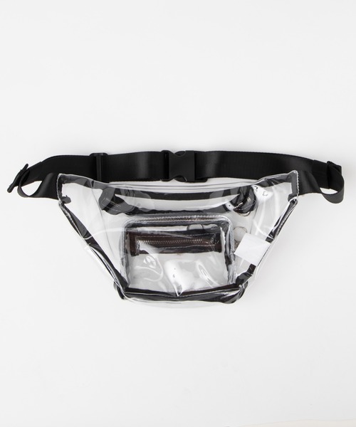 WEGO(ウィゴー)の「WEGO/リングジップクリアウエストバッグ(ボディバッグ/ウエストポーチ・レディース・ホワイト系その他/ブラック/その他1・FREE)」の10枚目の写真