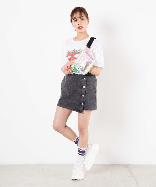 WEGO(ウィゴー)の「WEGO/リングジップクリアウエストバッグ(ボディバッグ/ウエストポーチ・レディース・ホワイト系その他/ブラック/その他1・FREE)」の17枚目の写真