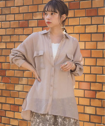 tiptop | 2020SS　シアーBIGシャツ(シャツ/ブラウス)