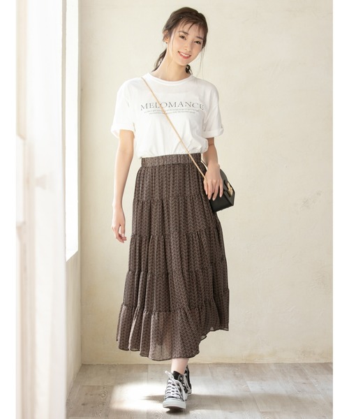 fifth(フィフス)の「クルーネックプリントTシャツ(Tシャツ/カットソー・レディース・ホワイト/ブラック/ブラウン・MEDIUM)」の19枚目の写真