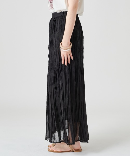 mystic（ミスティック）の「ワッシャープリーツスカート（スカート・レディース・ブラック/ベージュ/オフホワイト・FREE）」の12枚目の写真