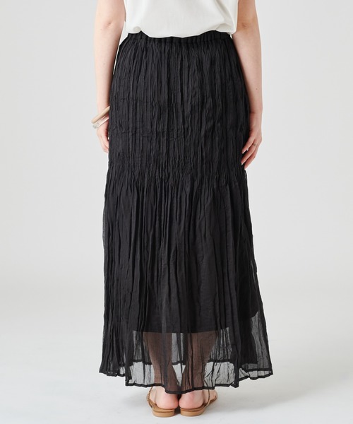 mystic（ミスティック）の「ワッシャープリーツスカート（スカート・レディース・ブラック/ベージュ/オフホワイト・FREE）」の11枚目の写真