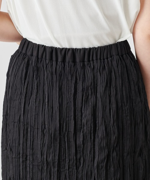 mystic（ミスティック）の「ワッシャープリーツスカート（スカート・レディース・ブラック/ベージュ/オフホワイト・FREE）」の8枚目の写真