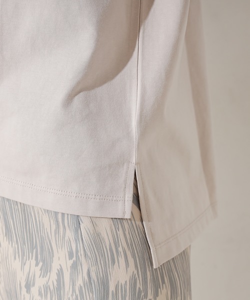 natural couture(ナチュラルクチュール)の「カリカリ立体ロゴT(Tシャツ/カットソー・レディース・オフホワイト/ピンク/スミクロ/ライトベージュ・FREE)」の10枚目の写真