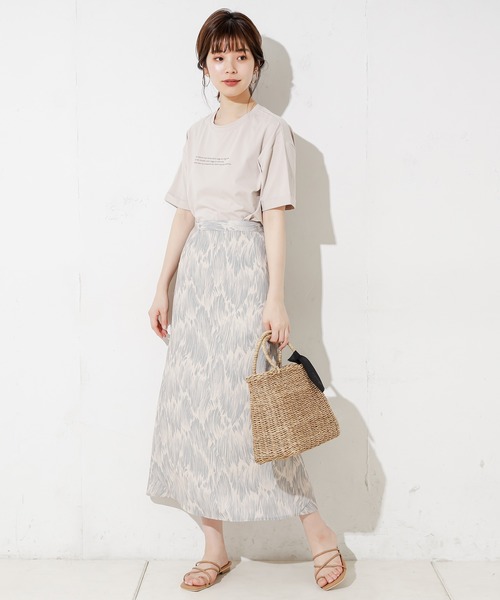 natural couture(ナチュラルクチュール)の「カリカリ立体ロゴT(Tシャツ/カットソー・レディース・オフホワイト/ピンク/スミクロ/ライトベージュ・FREE)」の14枚目の写真