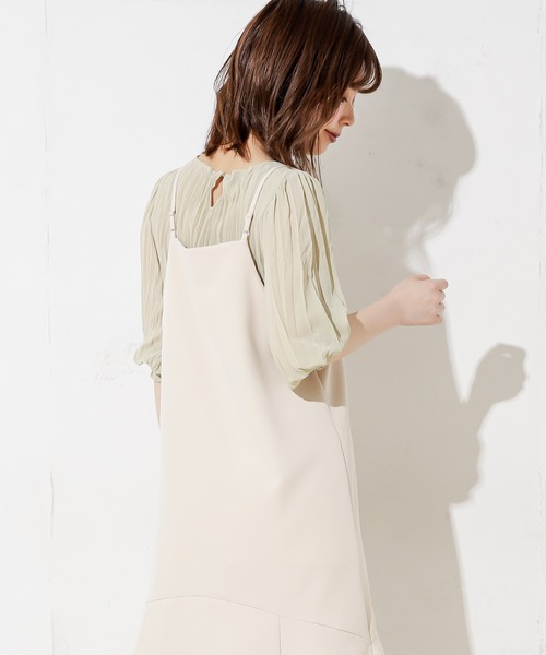 natural couture（ナチュラルクチュール）の「クリンクル加工シアーブラウス（シャツ/ブラウス・レディース・ブラック/オフホワイト/ブルー/ミント/モカ・FREE）」の21枚目の写真