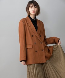 Munich | トリアセテートリネンツイルダブルブレストジャケット(テーラードジャケット)