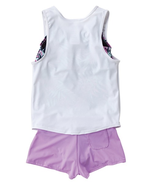 ROXY(ロキシー)の「MINI SWEET ROXY/ロキシー キッズ 水着 タンキニ 3点セット(水着・キッズ・ホワイト/パープル・110/120/130/140/150/100)」の3枚目の写真