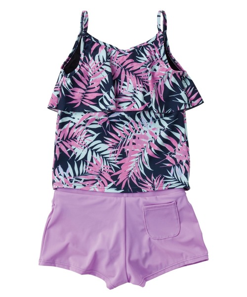ROXY(ロキシー)の「MINI SWEET ROXY/ロキシー キッズ 水着 タンキニ 3点セット(水着・キッズ・ホワイト/パープル・110/120/130/140/150/100)」の5枚目の写真