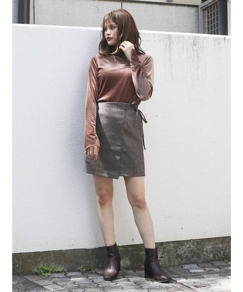 dazzlin（ダズリン）の「サイドリボンポケットミニスカート（スカート・レディース・ブラウン/ブラック/グレー・MEDIUM/SMALL）」の20枚目の写真