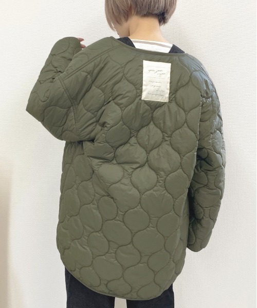apres jour mignon（アプレジュールミニョン）の「キルティングコート【ZOZOTOWN限定アイテム】★20AW（その他アウター・レディース・カーキ/ライトベージュ・フリー）」の17枚目の写真