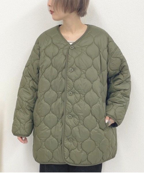 apres jour mignon（アプレジュールミニョン）の「キルティングコート【ZOZOTOWN限定アイテム】★20AW（その他アウター・レディース・カーキ/ライトベージュ・フリー）」の14枚目の写真