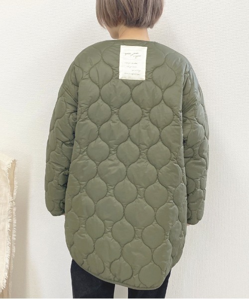 apres jour mignon（アプレジュールミニョン）の「キルティングコート【ZOZOTOWN限定アイテム】★20AW（その他アウター・レディース・カーキ/ライトベージュ・フリー）」の22枚目の写真