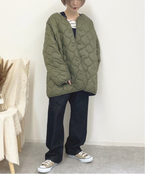 apres jour mignon（アプレジュールミニョン）の「キルティングコート【ZOZOTOWN限定アイテム】★20AW（その他アウター・レディース・カーキ/ライトベージュ・フリー）」の12枚目の写真