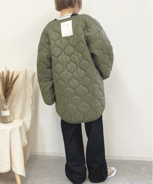 apres jour mignon（アプレジュールミニョン）の「キルティングコート【ZOZOTOWN限定アイテム】★20AW（その他アウター・レディース・カーキ/ライトベージュ・フリー）」の7枚目の写真