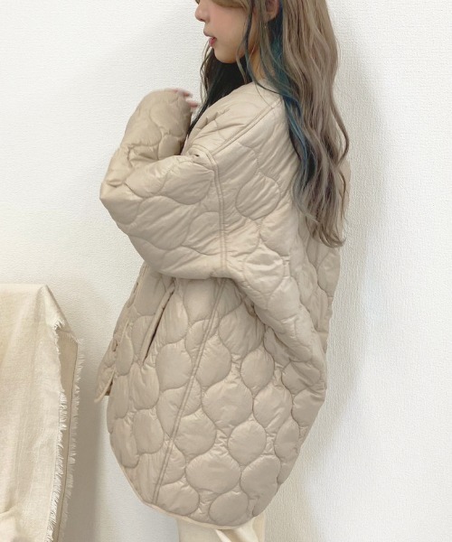 apres jour mignon（アプレジュールミニョン）の「キルティングコート【ZOZOTOWN限定アイテム】★20AW（その他アウター・レディース・カーキ/ライトベージュ・フリー）」の18枚目の写真