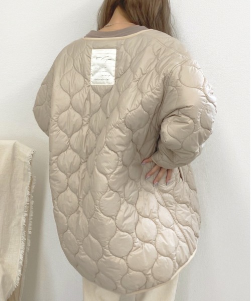 apres jour mignon（アプレジュールミニョン）の「キルティングコート【ZOZOTOWN限定アイテム】★20AW（その他アウター・レディース・カーキ/ライトベージュ・フリー）」の15枚目の写真