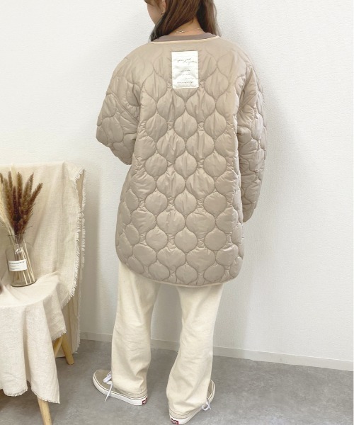 apres jour mignon（アプレジュールミニョン）の「キルティングコート【ZOZOTOWN限定アイテム】★20AW（その他アウター・レディース・カーキ/ライトベージュ・フリー）」の8枚目の写真