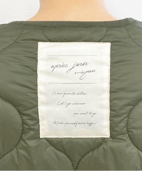apres jour mignon（アプレジュールミニョン）の「キルティングコート【ZOZOTOWN限定アイテム】★20AW（その他アウター・レディース・カーキ/ライトベージュ・フリー）」の16枚目の写真