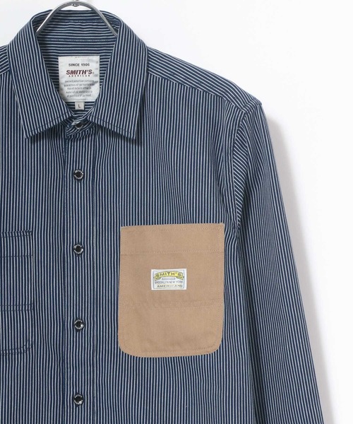 SMITH'S(スミス)の「SMITH'S AMERICAN/スミスアメリカン T/Cツイル 切替ポケット ワークシャツ(シャツ/ブラウス・メンズ・ブラウン/ブルー系その他/ブラック/ベージュ/ホワイト系その他/ホワイト系その他2/ベージュ系その他2/ブルー系その他2/ブラック系その他2・M/LL/L)」の9枚目の写真