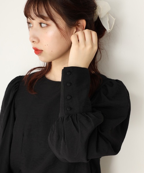 one after another NICE CLAUP（ワンアフターアナザーナイスクラップ）の「【WEB限定】ブラウスセットミニキャミワンピース（ワンピース・レディース・ブラック/サックスブルー/ブラック系その他・FREE）」の21枚目の写真