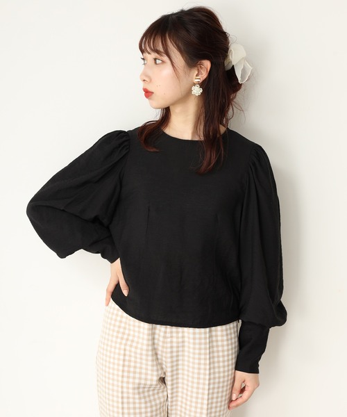 one after another NICE CLAUP（ワンアフターアナザーナイスクラップ）の「【WEB限定】ブラウスセットミニキャミワンピース（ワンピース・レディース・ブラック/サックスブルー/ブラック系その他・FREE）」の19枚目の写真