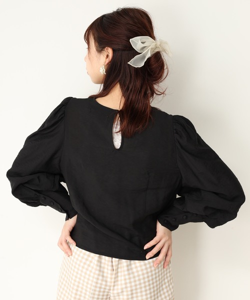 one after another NICE CLAUP（ワンアフターアナザーナイスクラップ）の「【WEB限定】ブラウスセットミニキャミワンピース（ワンピース・レディース・ブラック/サックスブルー/ブラック系その他・FREE）」の20枚目の写真