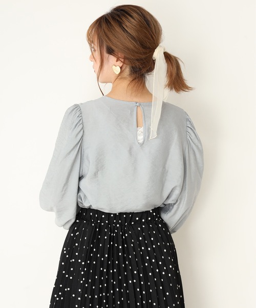 one after another NICE CLAUP（ワンアフターアナザーナイスクラップ）の「【WEB限定】ブラウスセットミニキャミワンピース（ワンピース・レディース・ブラック/サックスブルー/ブラック系その他・FREE）」の12枚目の写真