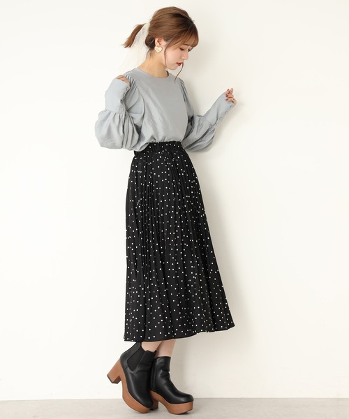 one after another NICE CLAUP（ワンアフターアナザーナイスクラップ）の「【WEB限定】ブラウスセットミニキャミワンピース（ワンピース・レディース・ブラック/サックスブルー/ブラック系その他・FREE）」の14枚目の写真