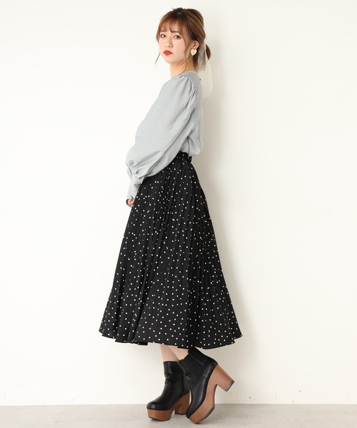 one after another NICE CLAUP（ワンアフターアナザーナイスクラップ）の「【WEB限定】ブラウスセットミニキャミワンピース（ワンピース・レディース・ブラック/サックスブルー/ブラック系その他・FREE）」の15枚目の写真