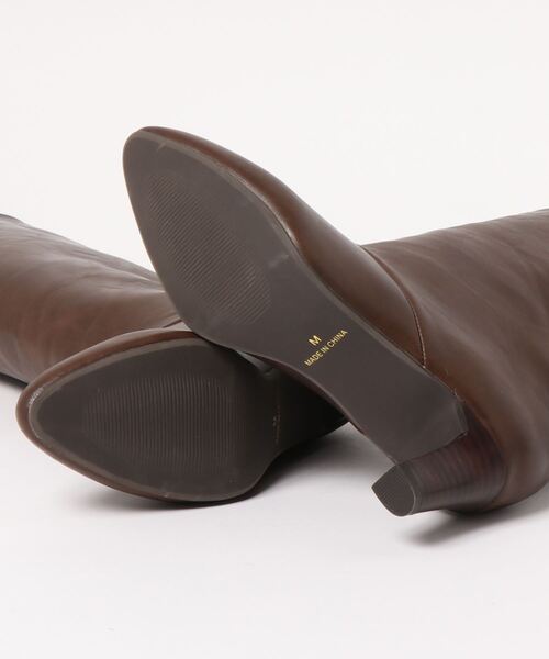 DouDou(ドゥドゥ)の「ロングブーツ(ブーツ・レディース・ブラウン/ブラック・LARGE/MEDIUM)」の4枚目の写真