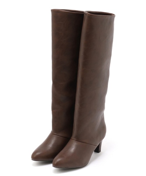 DouDou(ドゥドゥ)の「ロングブーツ(ブーツ・レディース・ブラウン/ブラック・LARGE/MEDIUM)」の17枚目の写真