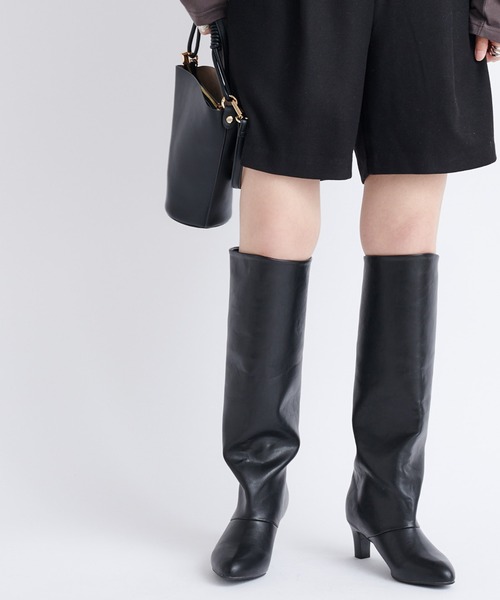 DouDou(ドゥドゥ)の「ロングブーツ(ブーツ・レディース・ブラウン/ブラック・LARGE/MEDIUM)」の7枚目の写真