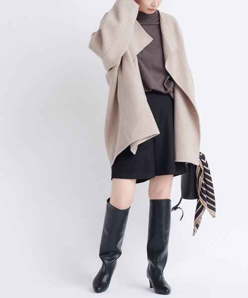 DouDou(ドゥドゥ)の「ロングブーツ(ブーツ・レディース・ブラウン/ブラック・LARGE/MEDIUM)」の8枚目の写真