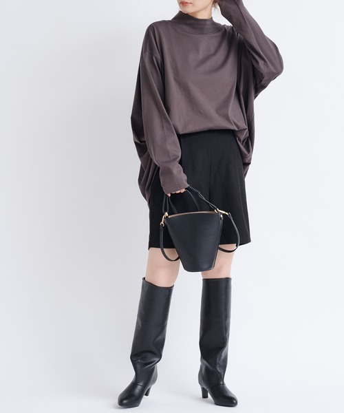 DouDou(ドゥドゥ)の「ロングブーツ(ブーツ・レディース・ブラウン/ブラック・LARGE/MEDIUM)」の9枚目の写真