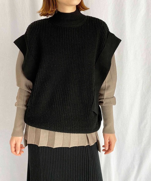 Co様　新品未使用　PICONE CLUB ハイネックニットベスト セール】ハイネックニットベスト（ベスト）｜PICCIN（ピッチン